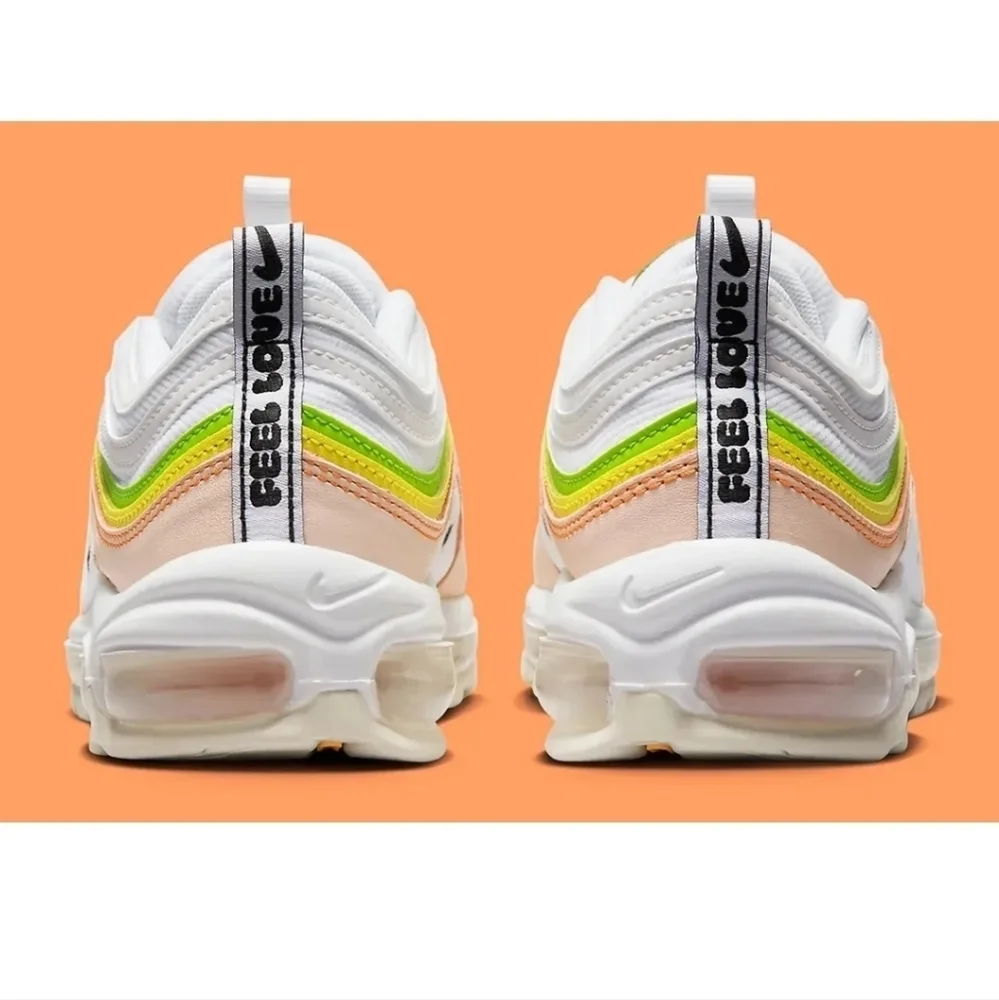 Nike Air Max 97 Feel Love White Pearl Pink Green Women's 8 NEW FD0870-100 - Picture 4 of 10